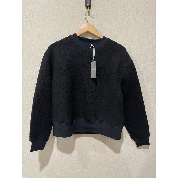 Everlane The ReNew Fleece Oversized Crewneck Oversized Teddy Sweatshirt Size XS - Picture 8 of 9